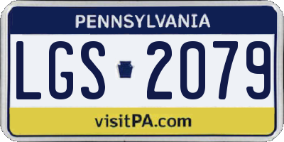 PA license plate LGS2079