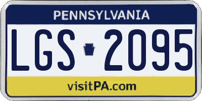 PA license plate LGS2095