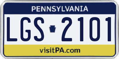 PA license plate LGS2101