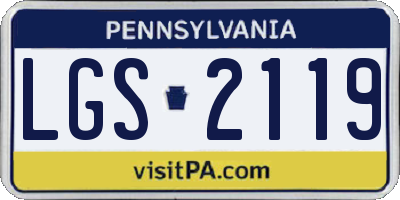 PA license plate LGS2119
