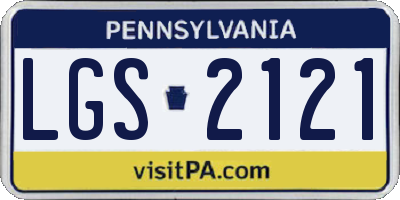 PA license plate LGS2121