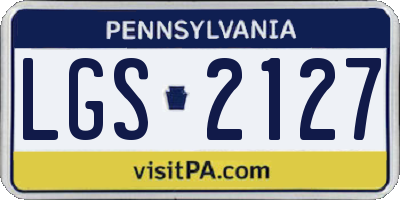 PA license plate LGS2127