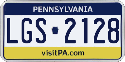PA license plate LGS2128