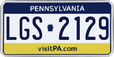 PA license plate LGS2129