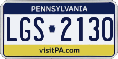 PA license plate LGS2130
