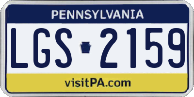 PA license plate LGS2159