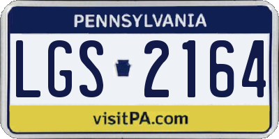 PA license plate LGS2164