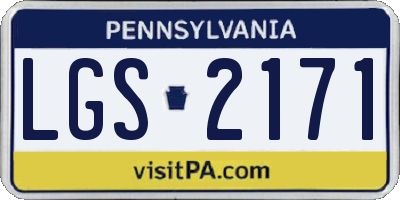 PA license plate LGS2171