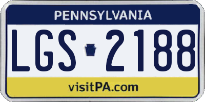 PA license plate LGS2188