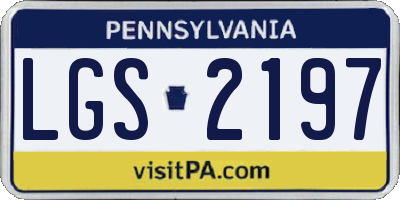 PA license plate LGS2197
