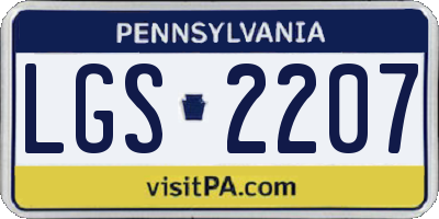 PA license plate LGS2207