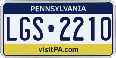 PA license plate LGS2210