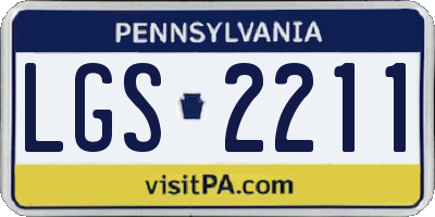 PA license plate LGS2211