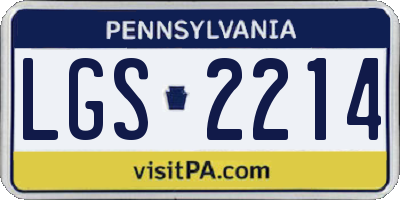 PA license plate LGS2214