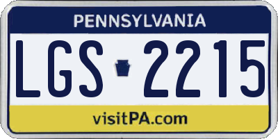 PA license plate LGS2215