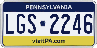 PA license plate LGS2246