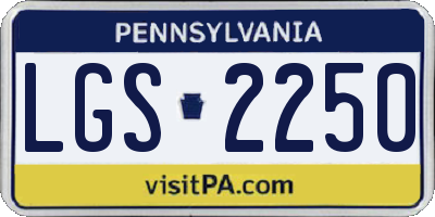 PA license plate LGS2250