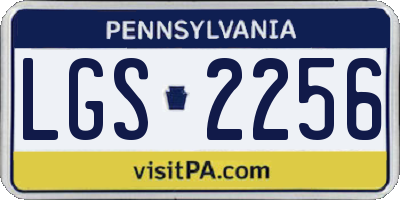 PA license plate LGS2256