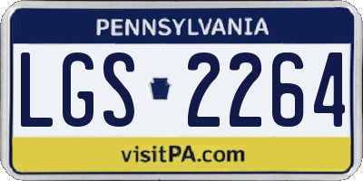PA license plate LGS2264