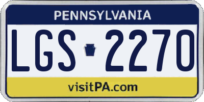 PA license plate LGS2270