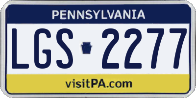 PA license plate LGS2277