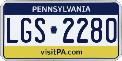 PA license plate LGS2280