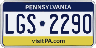 PA license plate LGS2290