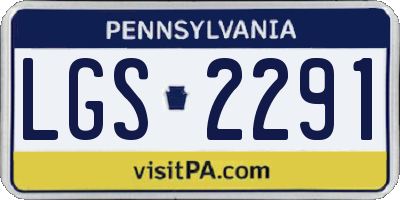 PA license plate LGS2291
