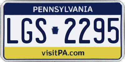 PA license plate LGS2295