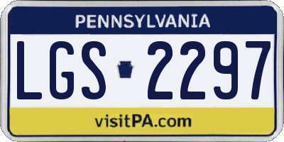 PA license plate LGS2297