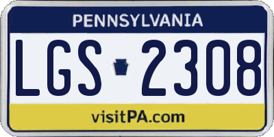 PA license plate LGS2308