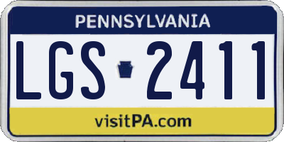PA license plate LGS2411