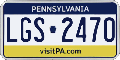 PA license plate LGS2470
