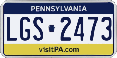 PA license plate LGS2473