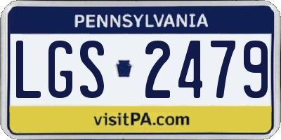 PA license plate LGS2479