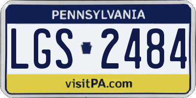 PA license plate LGS2484