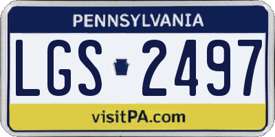 PA license plate LGS2497