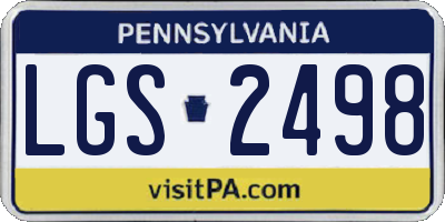 PA license plate LGS2498