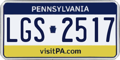 PA license plate LGS2517