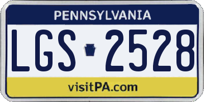 PA license plate LGS2528