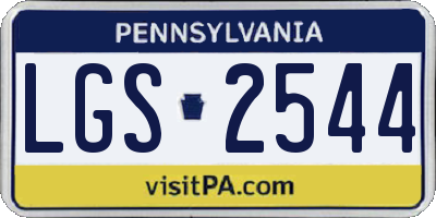 PA license plate LGS2544