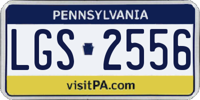 PA license plate LGS2556