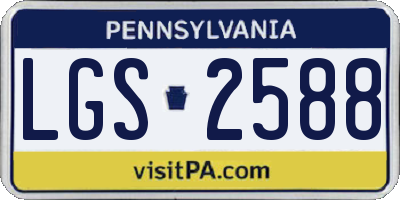 PA license plate LGS2588