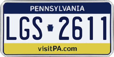 PA license plate LGS2611