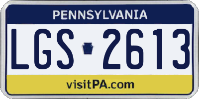 PA license plate LGS2613