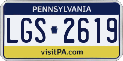 PA license plate LGS2619