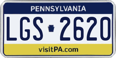 PA license plate LGS2620