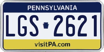 PA license plate LGS2621