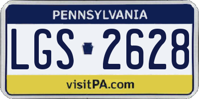 PA license plate LGS2628