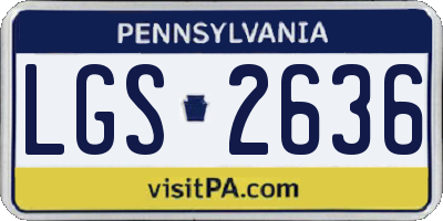 PA license plate LGS2636